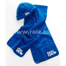 Polar Fleece Promotion Items Scarf and Hat Set
